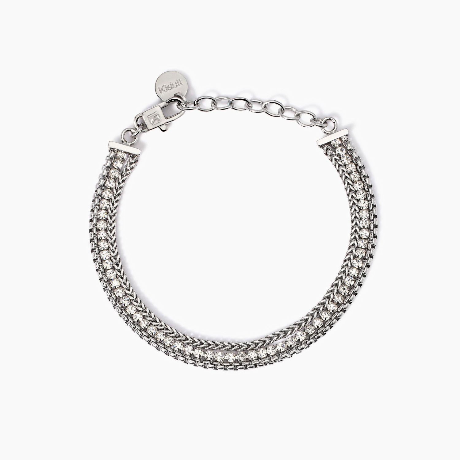 Bracciale con due catene e tennis Style 07 Kidult