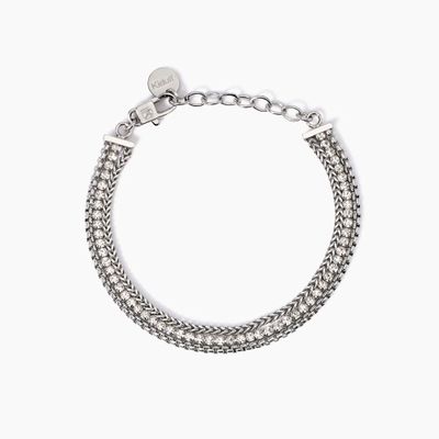 Bracciale con due catene e tennis Style 07 Kidult