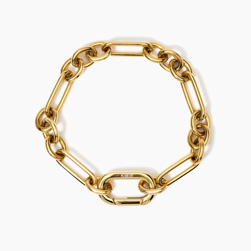 Bracciale dorato maglie alternate Style 06 Kidult