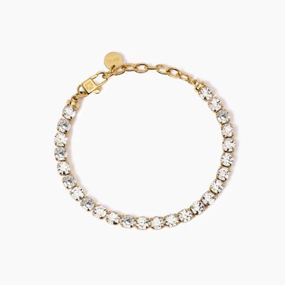 Bracciale tennis dorato con cristalli bianchi Style 12 Kidult