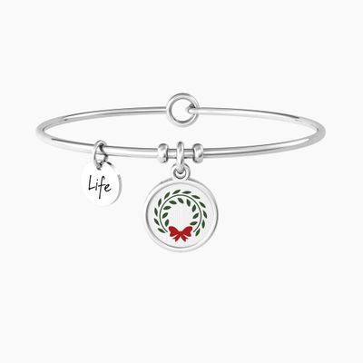 Bracciale rigido laurea con ciondolo tondo Kidult