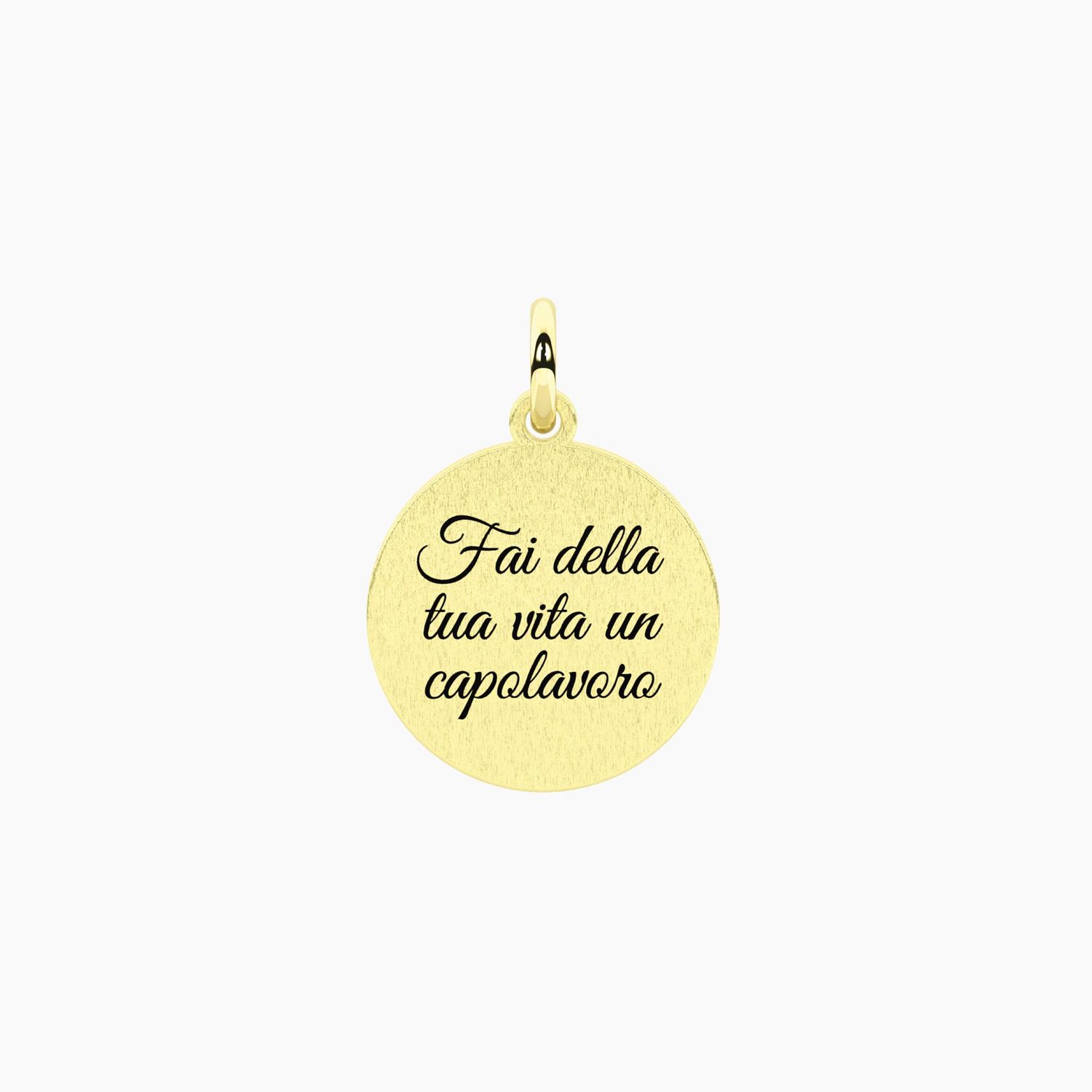 Ciondolo dorato con scritta capolavoro Kidult