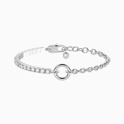 Bracciale componibile in acciaio con zirconi Kidult
