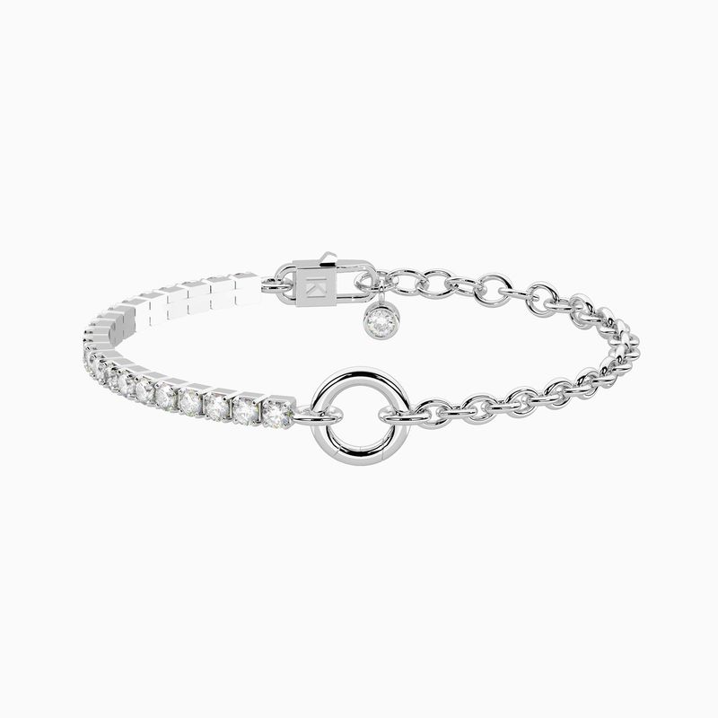 Bracciale componibile in acciaio con zirconi Kidult
