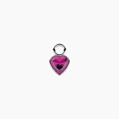 Ciondolo a cuore rosa per orecchini Kidult