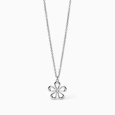 Girocollo in acciaio con catena rola' e fiore Kidult Style