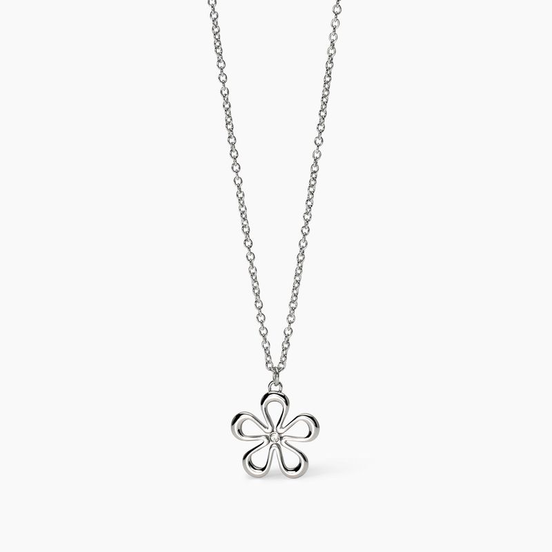 Girocollo in acciaio con catena rola' e fiore Kidult Style
