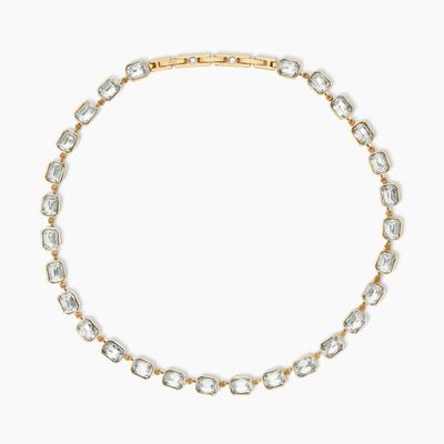 Girocollo dorato con cristalli rettangolari Style 01 Kidult