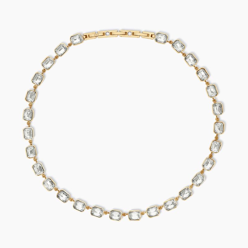 Girocollo dorato con cristalli rettangolari Style 01 Kidult