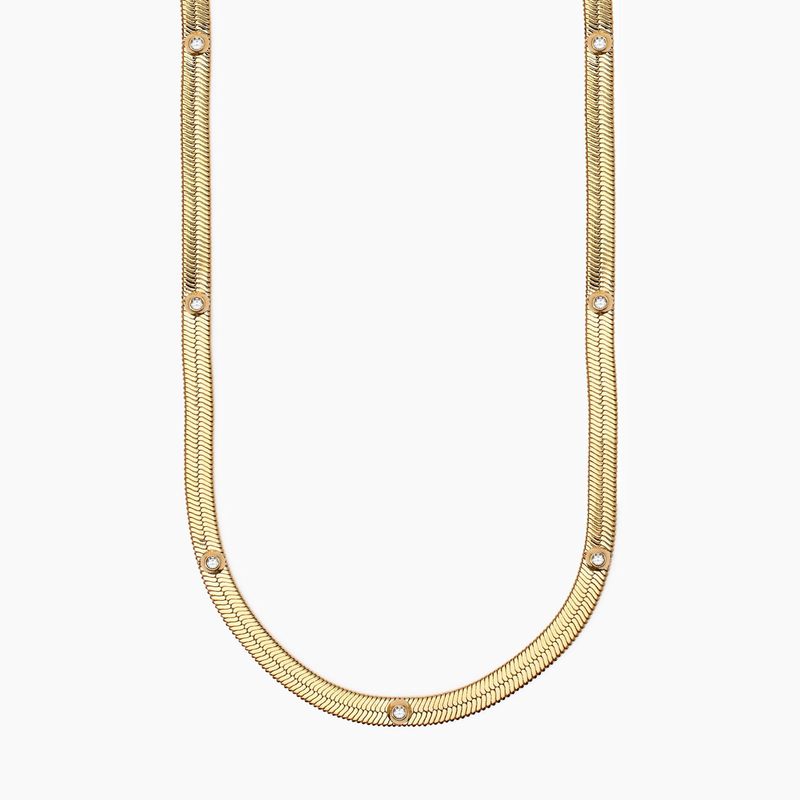 Girocollo dorato con cristalli bianchi Style 04 Kidult
