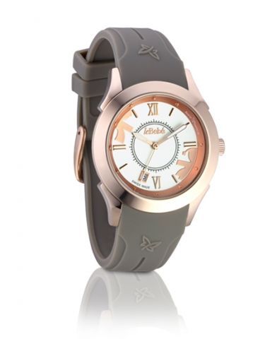 Orologio Le Bebè con cinturino in silicone gel marrone