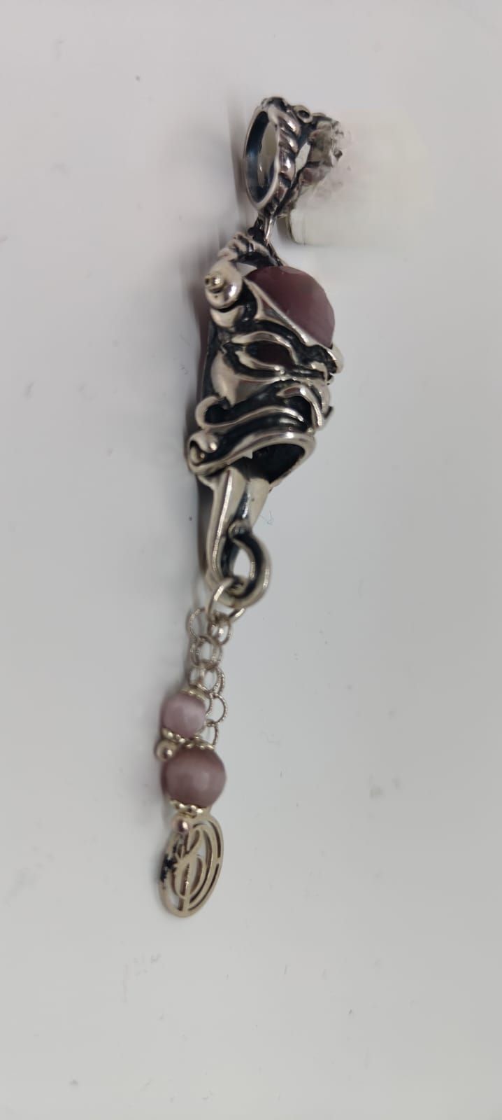 CIONDOLO MASCHERA E QUARZO OCCHI DI GATTO