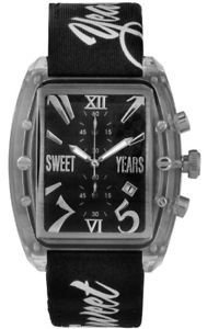 OROLOGIO CRONO CON QUADRANTE E CINTURINO NERO OROLOGIO CRONO CON QUADRANTE E CINTURINO NERO