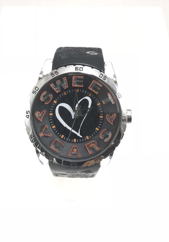 Orologio uomo quarzo nero con cinturino in pelle Orologio uomo quarzo nero con cinturino in pelle