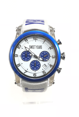 Orologio uomo crono bianco con datario Orologio uomo crono bianco con datario