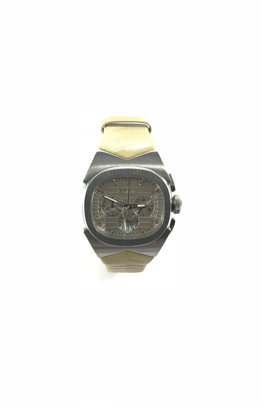 OROLOGIO CRONO UNISEX CON DATARIO E CINTURINO IN PELLE BEIGE