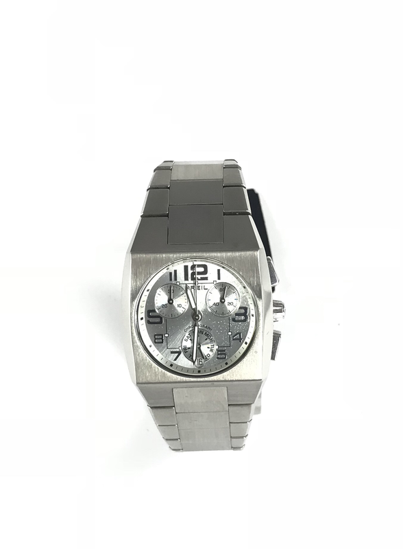 OROLOGIO CRONO IN ACCIAIO CON QUADRANTE GRIGIO E DATARIO OROLOGIO CRONO IN ACCIAIO CON QUADRANTE GRIGIO E DATARIO