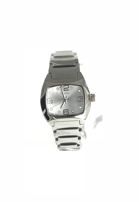OROLOGIO SOLO TEMPO IN ACCIAIO E QUADRANTE GRIGIO E INDICI CON STRASS OROLOGIO SOLO TEMPO IN ACCIAIO E QUADRANTE GRIGIO E INDICI CON STRASS