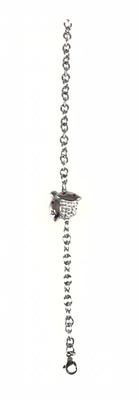BRACCIALE ACCIAIO E COCCINELLA CON STRASS