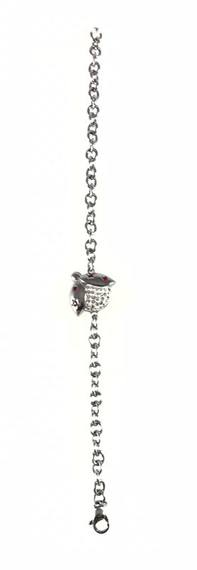 BRACCIALE ACCIAIO E COCCINELLA CON STRASS