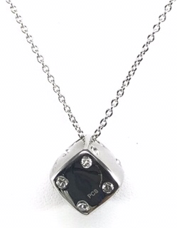 GIROCOLLO CON PENDENTE DADO CON ZIRCONI GIROCOLLO CON PENDENTE DADO CON ZIRCONI