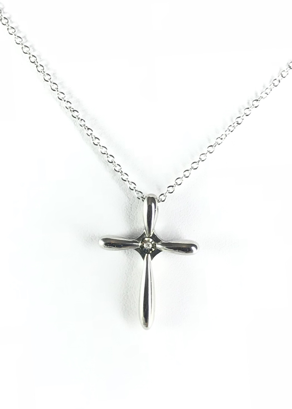 CROCE CON DIAMANTE E CATENA CROCE CON DIAMANTE E CATENA