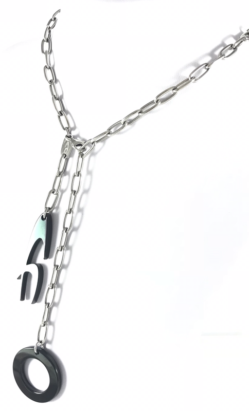 GIROCOLLO CM50 CON PENDENTI NERI GIROCOLLO CM50 CON PENDENTI NERI