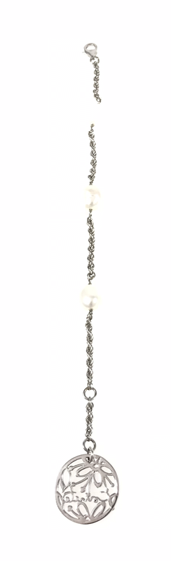 BRACCIALE CON PERLE BAROCCHE E CIONDOLO BRACCIALE CON PERLE BAROCCHE E CIONDOLO