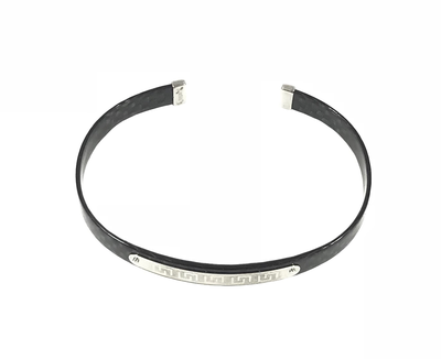 BRACCIALE IN CARBONIO NERO E ACCIAIO BRACCIALE IN CARBONIO NERO E ACCIAIO