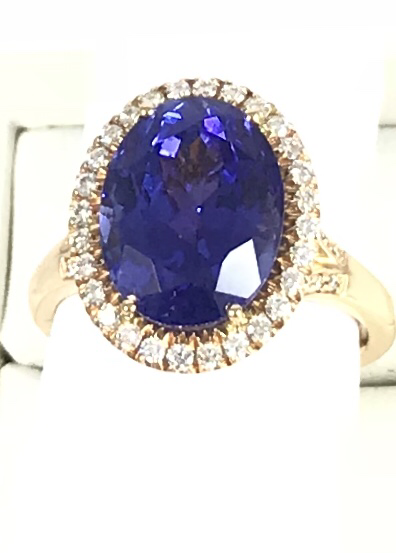 ANELLO IN ORO GIALLO 18kt e TANZANITE