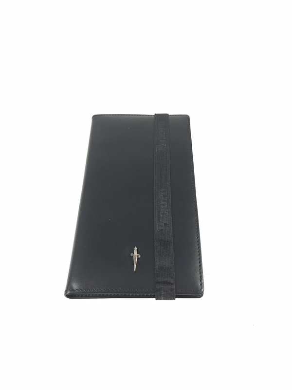 RUBRICA DA TASCHINO IN PELLE NERA cm 8x16 RUBRICA DA TASCHINO IN PELLE NERA cm 8x16