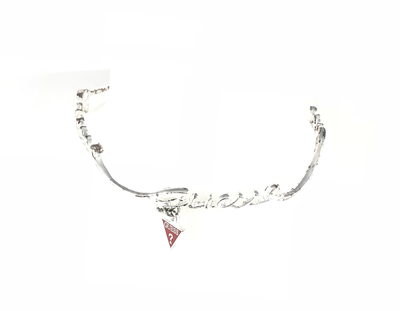 BRACCIALE RIGIDO COLOR ARGENTO CON LOGO