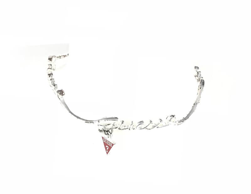 BRACCIALE RIGIDO COLOR ARGENTO CON LOGO