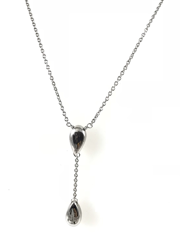 GIROCOLLO CM 45 CON PENDENTE IN ACCIAIO E DIAMANTE