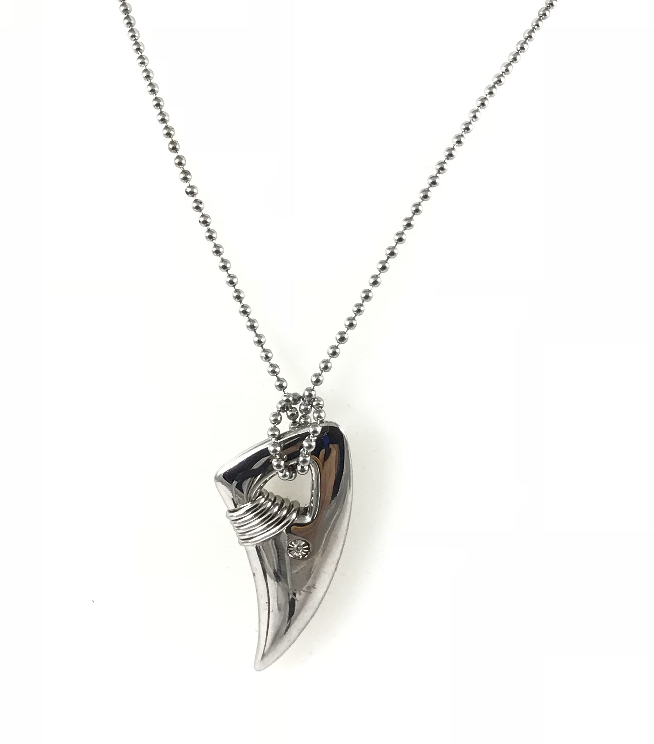 GIROCOLLO cm 50 CORNO GRANDE CON INCASTONATO N.1 DIAMANTE.