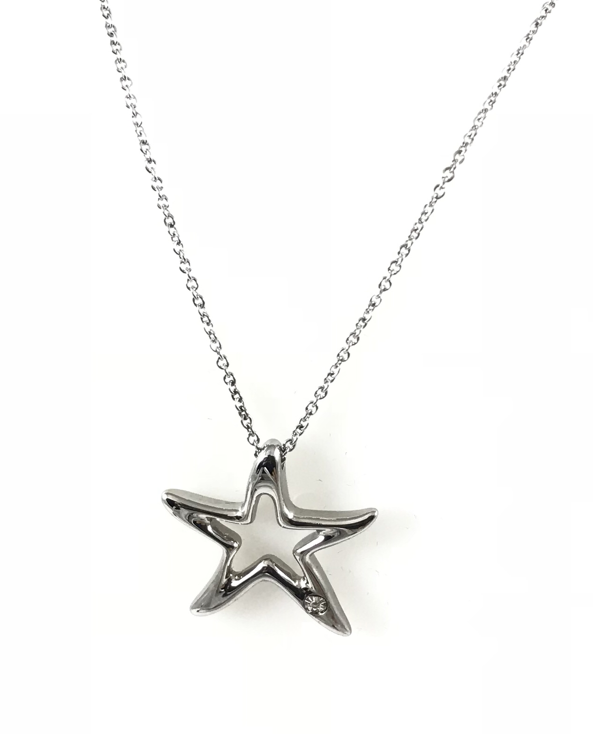 GIROCOLLO CON STELLA E DIAMANTE NATURALE