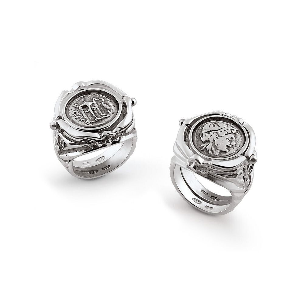 Anello con Moneta girevole