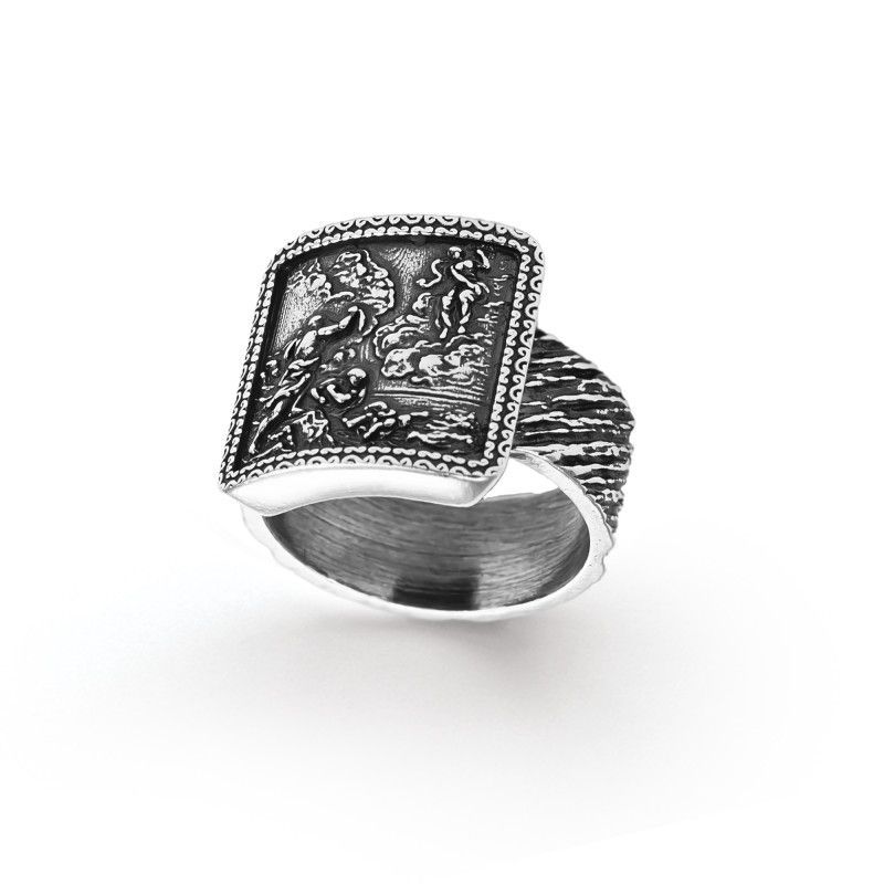 Anello argento brunito Inverno Anello argento brunito Inverno