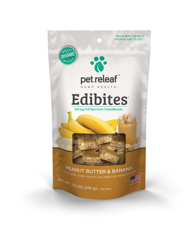 Peanut Butter Banana CBD Hemp Oil Edibles - Small-Med Dogs 7.5 oz.