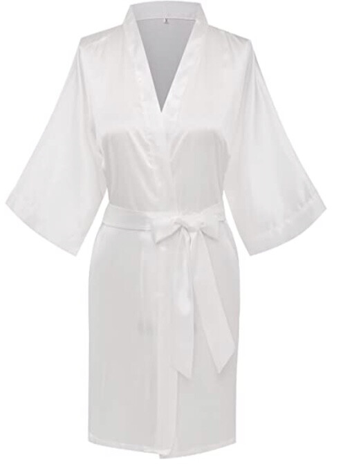 White Satin Kimono 