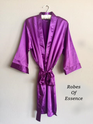 Purple Satin Kimono 