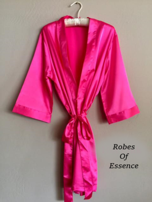 Hot Pink Satin Kimono 