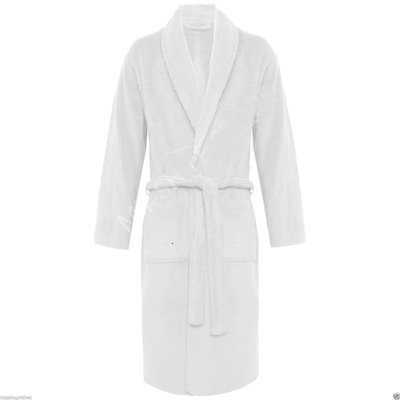 White Terry Cloth Unisex Robe