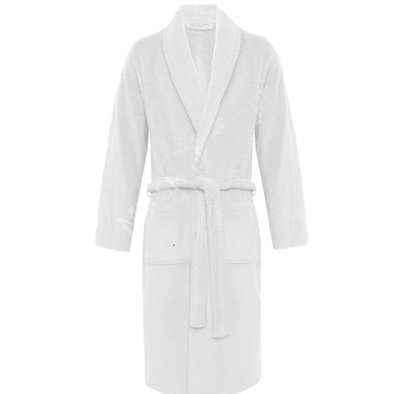White Terry Cloth Unisex Robe