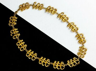 Collar precolombino dorado monos trio Collar precolombino dorado monos trio