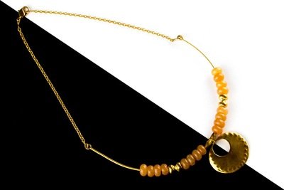 Cadena precolombina aro con piedras y nariguera lisa Cadena precolombina aro con piedras y nariguera lisa