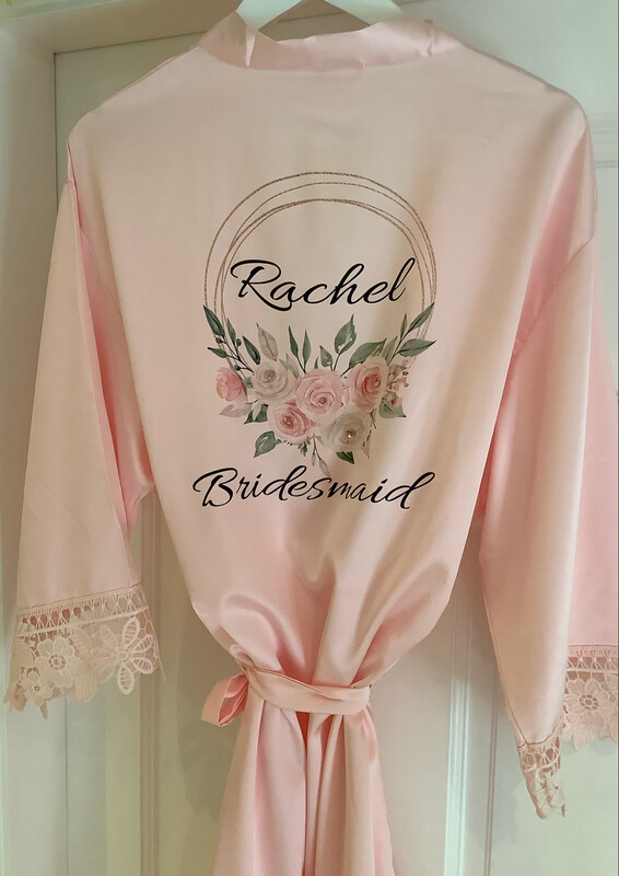 NEW ... RACHEL satin lace robe