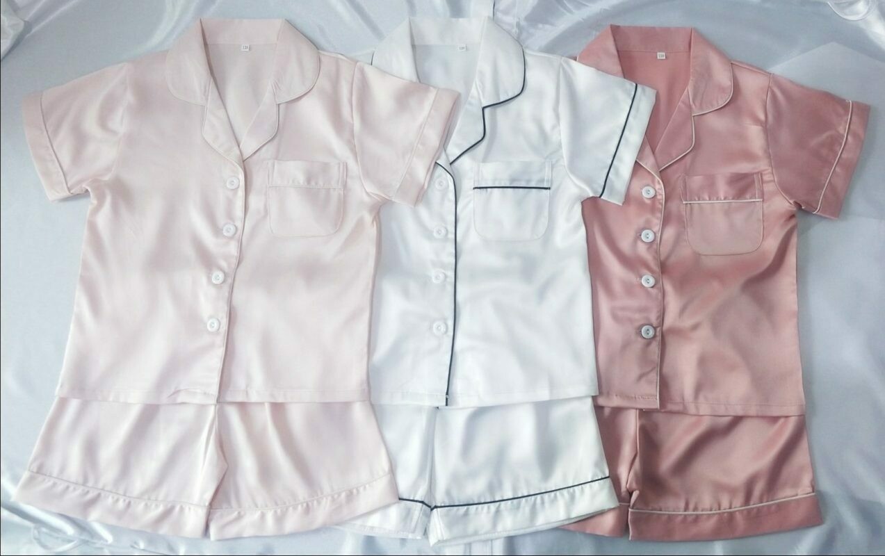 Personalised Children’s matte satin short pjs