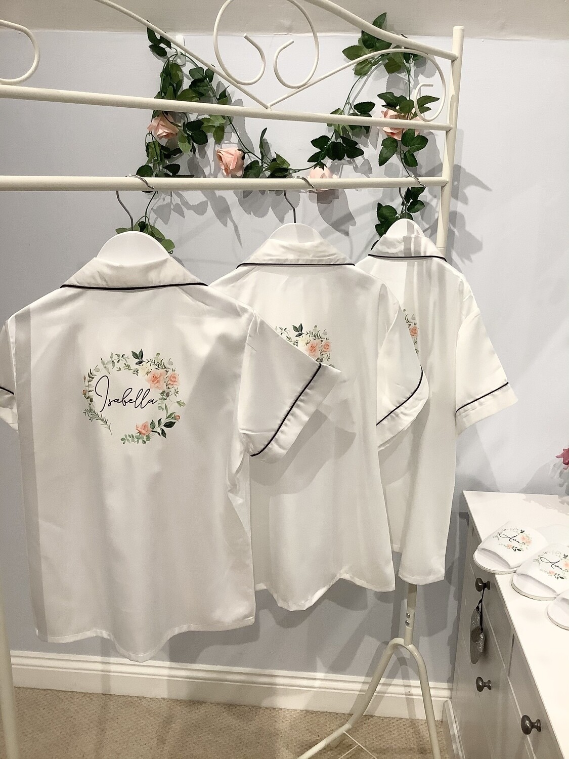 Personalised Children’s matte satin short pjs