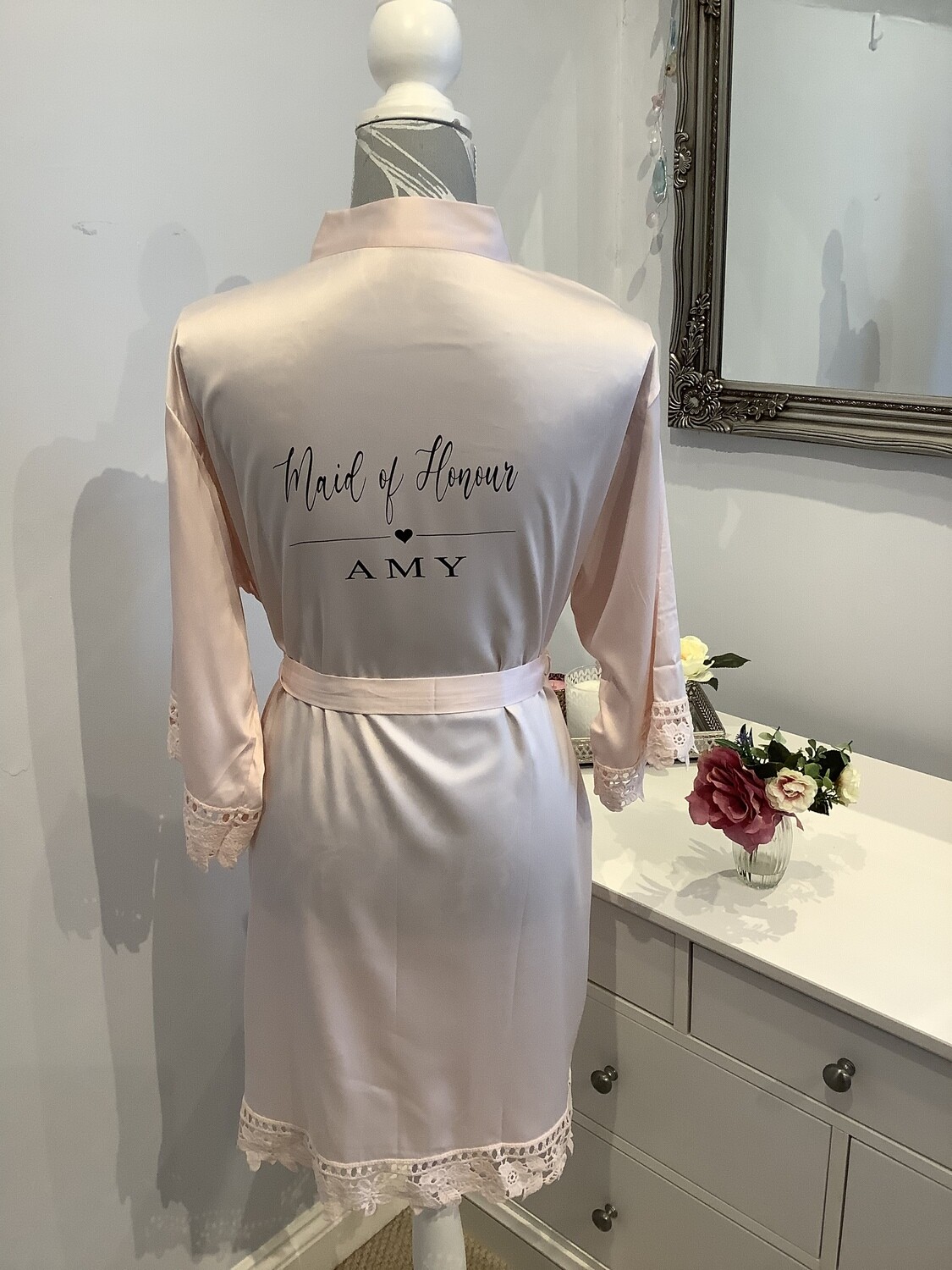 CLARA personalised bridesmaid satin robes